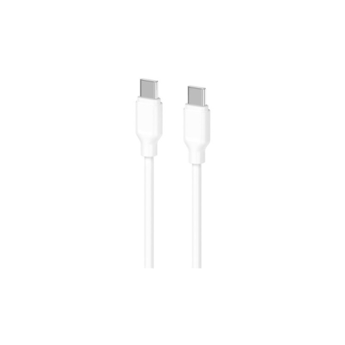 Дата кабель USB-C to USB-C 1.0m Glow 60W white 2E (2E-CCCC-WH)