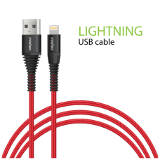 Дата кабель USB 2.0 AM to Lightning 1.2m CBRNYL1 Red Intaleo (1283126559471)