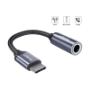 Перехідник USB-C M to 3.5mm F 0.12m gray Essager (EZJE01-0G)