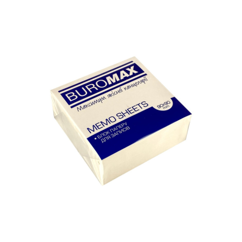 Папір для нотаток Buromax білий 90х90х40 мм, 500 аркушів не склеєний (BM.2277)