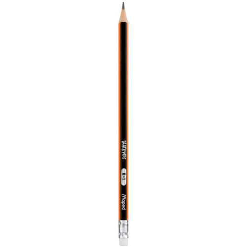 Олівець графітний Maped BLACK PEPS, B, з ластиком (MP.851724)