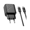 Зарядний пристрій HOCO CS22A Value USB-C PD30W + cable USB-C to USB-C Black (6942007609937)