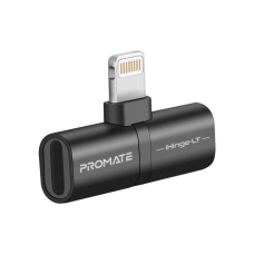 Переходник Lightning M to 2xLightning F Audiо + Charge Promate (ihinge-lt.black)