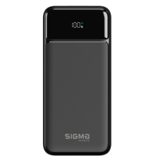 Батарея універсальна Sigma X-power SI20A4QL 20000mAh, PD/20W, QC/22.5W, LED, cable 20w, black (4827798799710)