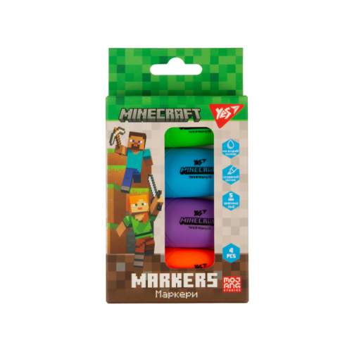 Набор маркеров Yes текстовый Minecraft 4 шт (391095)