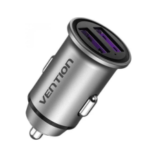 Зарядний пристрій Vention 2USB-A 30W QC3.0 Gray Mini Style Aluminium Alloy Type (FFEH0)