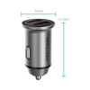 Зарядний пристрій Vention 2USB-A 30W QC3.0 Gray Mini Style Aluminium Alloy Type (FFEH0)