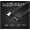 Кабель для передачи данных SATA 3 Data Cable 0.5m US217 Black Ugreen (30796)