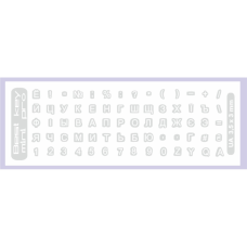 Наклейка на клавіатуру BestKey mini Pro 3,5х3мм, прозора основа, 70, білий (BKmPRO/WhiTr/050)