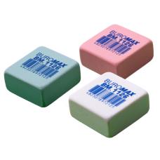 Ластик Buromax квадратная, 28х28х13 мм ассорти цветов (BM.1126)