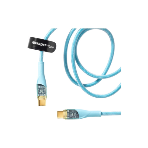 Дата кабель USB-C to USB-C 1.0m 100W blue Essager (EXCTT1-XJ03-P)