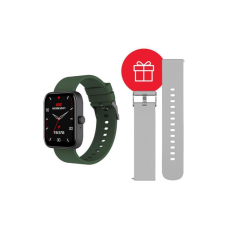 Смарт-часы 2E Alpha SQ Music Edition 46mm Black-Green + ремінець сірий (2E-CWW40BKGN-WS)