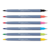 Художній маркер Faber-Castell акварельних двосторонніх Goldfaber Aqua Dual Marker, 6 кольорів (32361)
