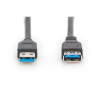 Дата кабель USB 2.0 AM/AF 1.8m black Digitus (AK-300203-018-S)