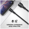 Дата кабель USB 2.0 AM to Lightning 1.0m AR87 3A black Armorstandart (ARM64037)