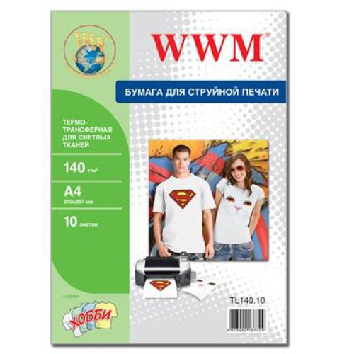 Фотопапір WWM A4 Termotransfers/White (TL140.10)