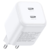 Зарядний пристрій Ugreen X526 2xUSB-C PD45W GaN white (65154)