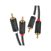 Кабель мультимедийный 2xRCA M to 2xRCA M 1.5m AV104 black Ugreen (10517)