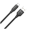 Дата кабель USB 2.0 AM to USB-C 2.0m 3A TPE embossed black ColorWay (CW-CBUC102-BK)