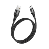 Дата кабель USB 2.0 AM to USB-C 1.0m 3A nylon X50 black HOCO (6931474734235)