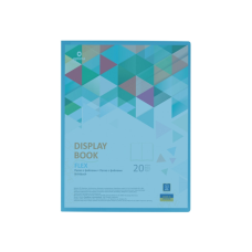 Папка с файлами Optima А4 с 20 файлами "FLEX", голубая (O32122-11)