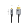 Кабель мультимедійний HDMI micro M to HDMI M 3.0m 8K60Hz Cabletime (CA915880)