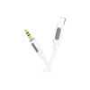 Кабель мультимедійний Lightning to 3.5mm M 1.0m silicone BL20 white BOROFONE (6941991114403)
