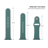 Ремешок для смарт-часов Armorstandart Sport Band (3 Straps) для Apple Watch 49/46/45/44/42 (Series 1-3) Pine Green (ARM56845)