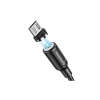 Дата кабель USB 2.0 AM to Micro 5P 1.0m 2.4A magnetic BX41 black BOROFONE (6931474738455)