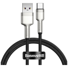 Дата кабель USB 2.0 AM to USB-C 1.0m Cafule Metal 66W black Baseus (CAKF000101)