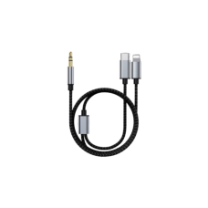 Кабель мультимедийный 3.5mm M to USB-C + Lightning 1.15m XoKo (XK-MH-232)