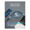 Дата кабель USB-C M to USB-C F 0.5m 5Gbps 60W 4K60Hz Cabletime (CA913664)
