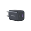 Зарядний пристрій UGREEN 2xUSB-C PD45W + 1xUSB QC3.0 GaN X527 gray (65156B)