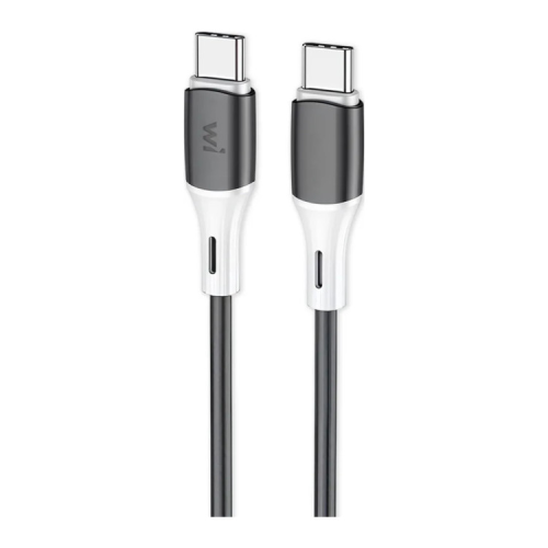 Дата кабель USB-C to USB-C 1.0m 60W silicone black Wibrand (WI.DC/MA1B-CC)