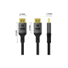 Кабель мультимедійний DisplayPort M to DisplayPort M 1.5m V2.1 16K black ColorWay (CW-CBDP091-BK)