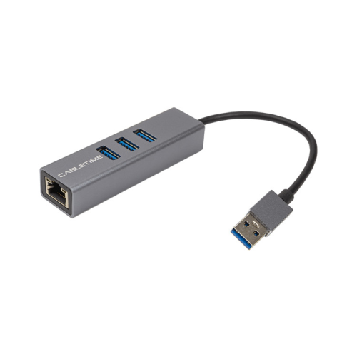 Концентратор Cabletime USB 3.0 to 3xUSB 3.0 + RJ45 0.15m (CA913374)