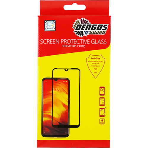 Скло захисне Dengos Full Glue POCO M8 5G Black (TGFG-428)