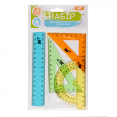 Линейка Yes набор цветной 4 предмета линейка 15 см (370264)