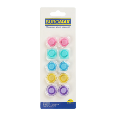 Магніт Buromax набір Пастель фігури, 8 шт 20 мм в упаковці (BM.0036)