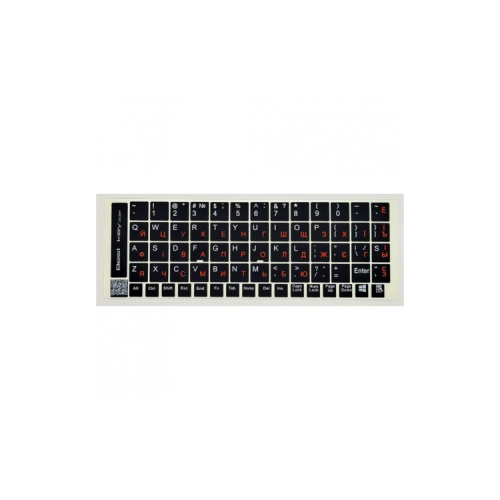 Наклейка на клавіатуру BestKey непрозора чорна, 68, помаранчевий (BK13ORA/024)