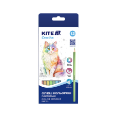 Олівці кольорові Kite Creative Pastel 12 кольорів (K-451)
