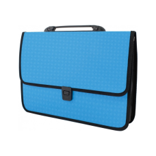 Папка - портфель Economix на застежке, фактура Вышиванка, голубой (E31641-11)