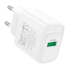 Зарядний пристрій HOCO C140A USB 18W QC3.0 white (6942007627795)