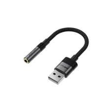 Перехідник USB AM to 3.5mm F 0.15m black Acefast (6974316285298)
