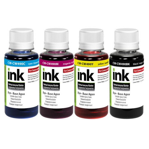 Чернила ColorWay Canon GI-490 (4х100мл) BK/С/M/Y (CW-CP490/CW490SET01)