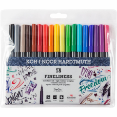 Лайнер Koh-i-Noor набор Ассорти 0.3 мм пластик 18 шт (777018)