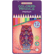 Олівці кольорові Cool For School Premium шестигранні, 12 кольорів (CF15173)