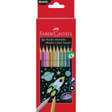 Олівці кольорові Faber-Castell 10 кольорів, металік (201583) (28653)