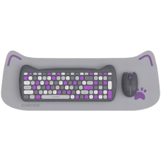 Комплект Canyon HSET-W6 Kitty Edition Wireless UA Violet (CNS-HSETW6VT)