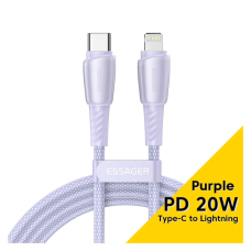 Дата кабель USB-C to Lightning 1.0m 3A purple Essager (EXCTL-CH05)